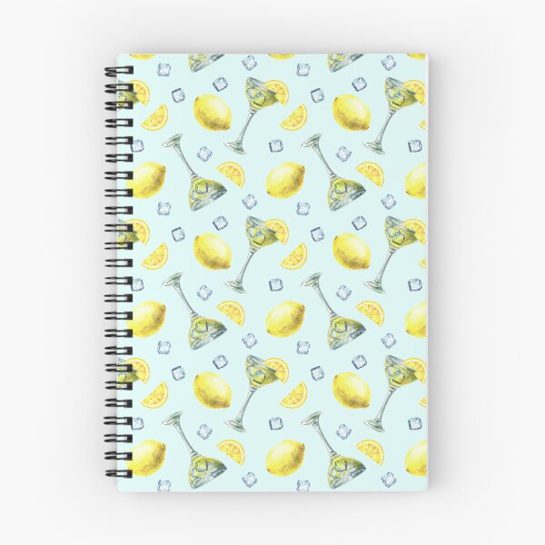 Item preview, Limoncello glass with ice cubes and lemon slice seamless pattern. Watercolor hand drawn designed and sold by BartolArt.