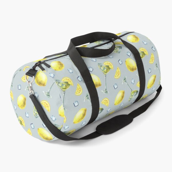 Item preview, Limoncello glass with ice cubes and lemon slice seamless pattern. Watercolor hand drawn designed and sold by BartolArt.
