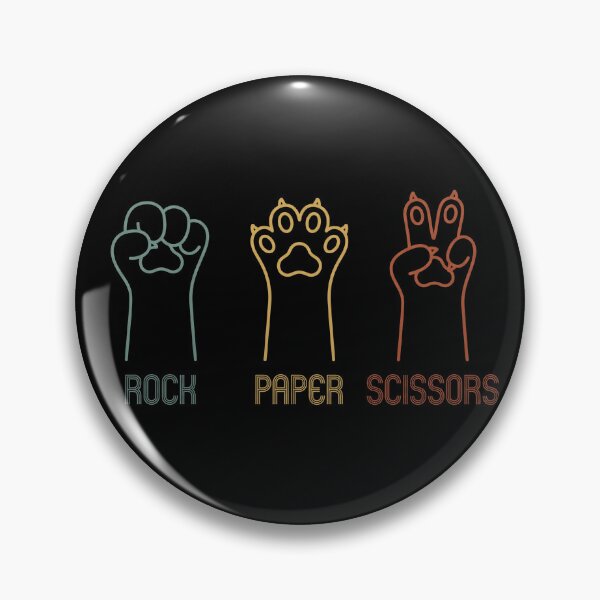Item preview, Rock Paper Scissors Funny Cat Paw Vintage Retro designed and sold by TeNovaStudio ⭐⭐⭐⭐⭐.
