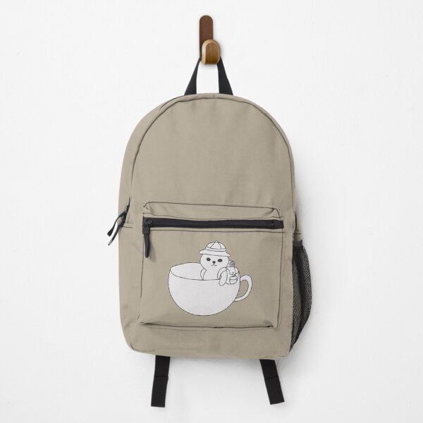 Item preview, Traveler Cat in a Teacup Adventure Illustration designed and sold by LeshanArt.