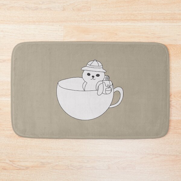 Item preview, Traveler Cat in a Teacup Adventure Illustration designed and sold by LeshanArt.