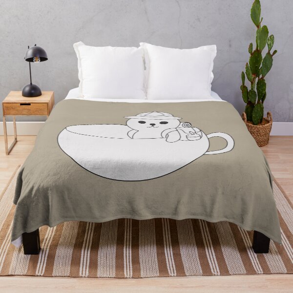 Item preview, Traveler Cat in a Teacup Adventure Illustration designed and sold by LeshanArt.