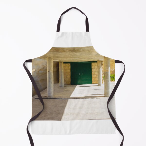 Item preview, Minimalist Concrete Pavilion With Green Double Doors, Pillars and Strong Shadow Lines In Sunlight designed and sold by Nmallia.
