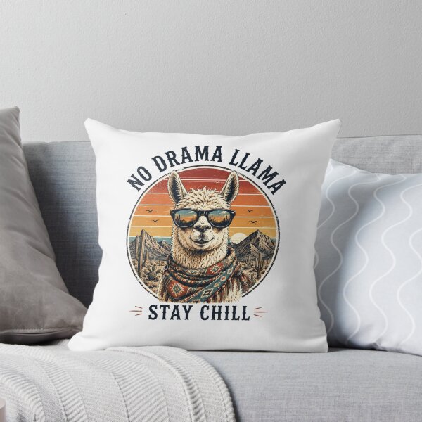 Item preview, No Drama Llama Stay Chill Retro Sunset designed and sold by TSshirtShoppe.