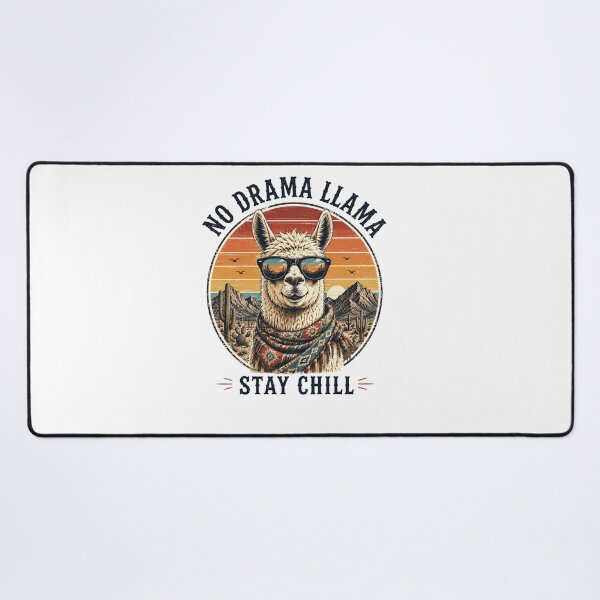 Item preview, No Drama Llama Stay Chill Retro Sunset designed and sold by TSshirtShoppe.
