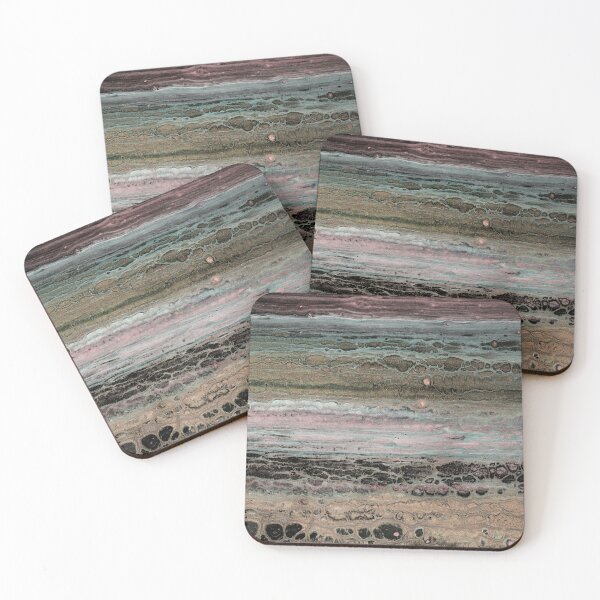 Item preview, Sediment Layers – Abstract Landscape in Muted Earth Tones designed and sold by BuckaBaby.