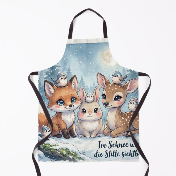 Item preview, Cute winter forest animals – fox, hare and fawn in the snowy woods | Fantasy illustration designed and sold by DervoTeck2767.