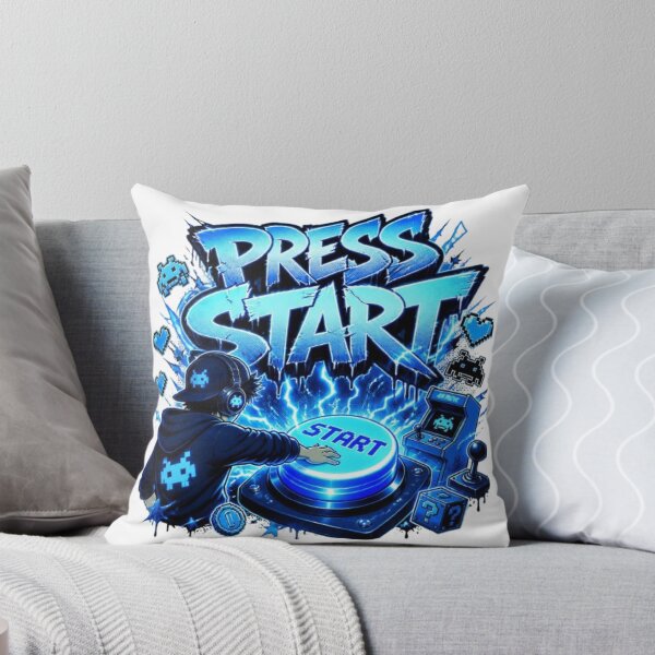 Item preview, PRESS START Gaming Sticker | Neon Gamer Graffiti Esports Design designed and sold by Stylestickers55.