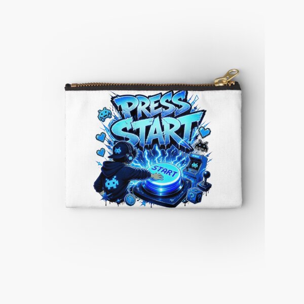 Item preview, PRESS START Gaming Sticker | Neon Gamer Graffiti Esports Design designed and sold by Stylestickers55.