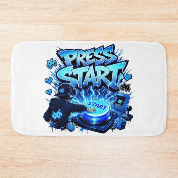 Item preview, PRESS START Gaming Sticker | Neon Gamer Graffiti Esports Design designed and sold by Stylestickers55.