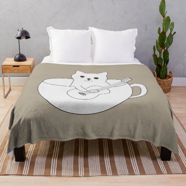 Item preview, Cute Guitarist Cat in a Coffee Cup - Acoustic Music Lover Gift designed and sold by LeshanArt.