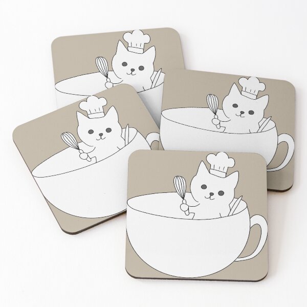 Item preview, Cat barista kitchen art designed and sold by LeshanArt.