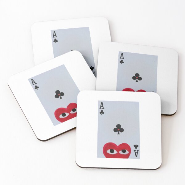 Item preview,  Ace of Clubs Red Heart Eyes Cute Playing Card Art designed and sold by Aram-store22.