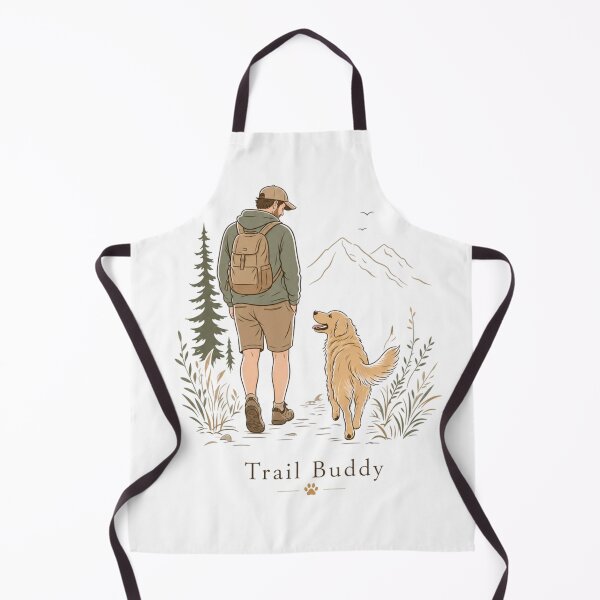 Item preview, Trail Buddy Golden Retriever Dog Dad Minimalist T-Shirt designed and sold by Ashley critters.