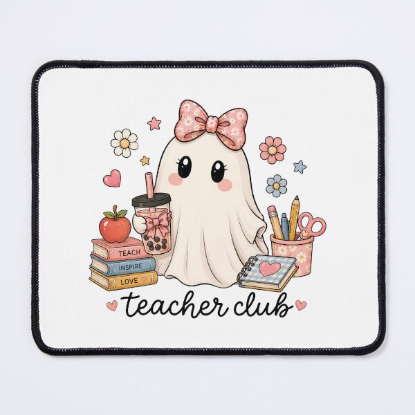 Item preview, Ghost Teacher Club | Cute Coquette Halloween Teacher Design | Spooky Teacher Gift | Kawaii Ghost with Bow | Fall Classroom Aesthetic designed and sold by MAPDDesigns.