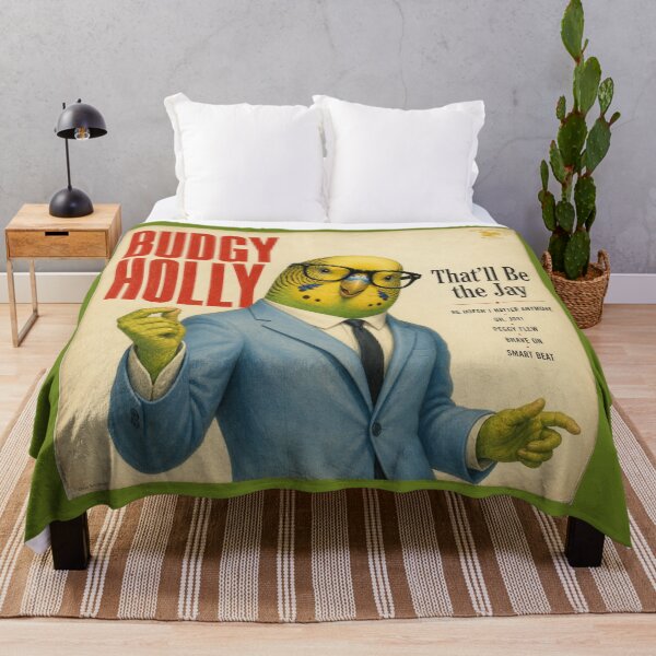 Item preview, Budgy Holly Rock and Roll Retro Album Parody designed and sold by MissTerryWoman.