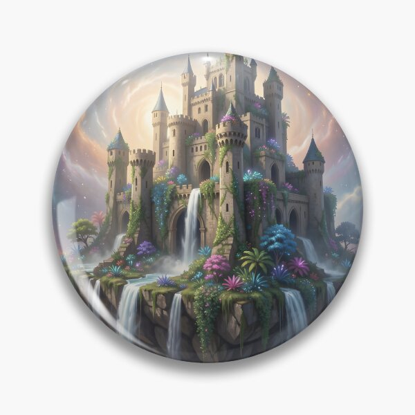 Item preview, Ancient Castle – Floating Island Nebula Fantasy Art designed and sold by LittleBigGifts.