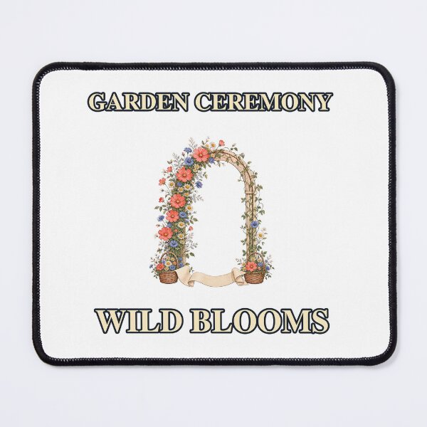 Item preview, Garden Ceremony Wild Blooms Wedding Emblem designed and sold by Freshloop Studio | Whimsical Vintage Art.