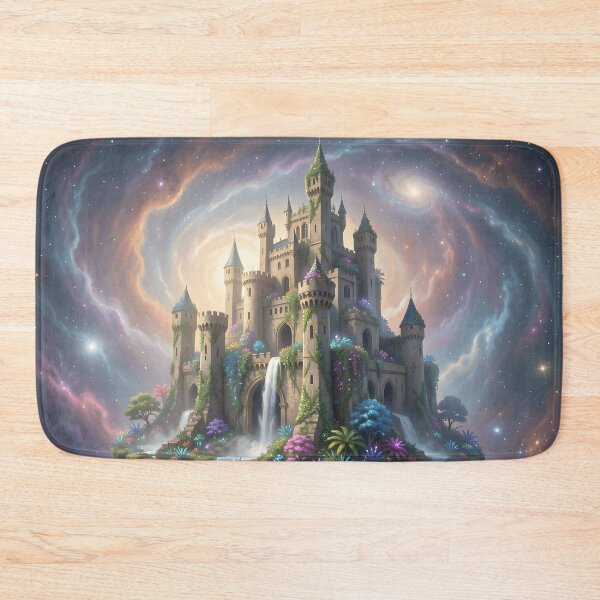 Item preview, Ancient Castle – Floating Island Nebula Fantasy Art designed and sold by LittleBigGifts.