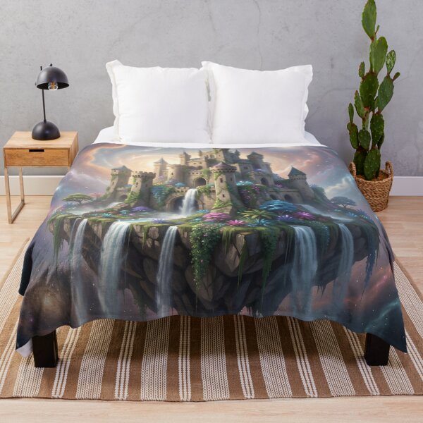Item preview, Ancient Castle – Floating Island Nebula Fantasy Art designed and sold by LittleBigGifts.