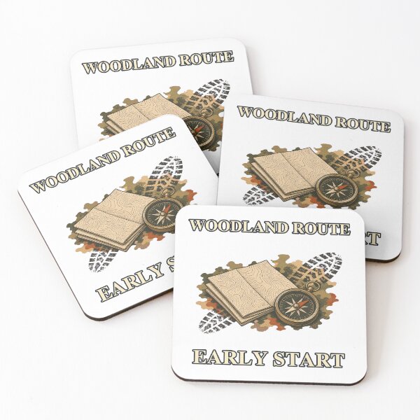 Item preview, Woodland Route Early Start Outdoor Field Graphic designed and sold by Freshloop Studio | Whimsical Vintage Art.