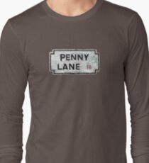 Camiseta de manga larga carril del penique