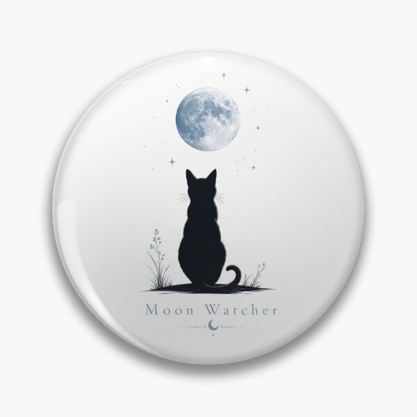 Item preview, Moon Watcher Black Cat Dad Minimalist Kawaii T-Shirt designed and sold by Ashley critters.
