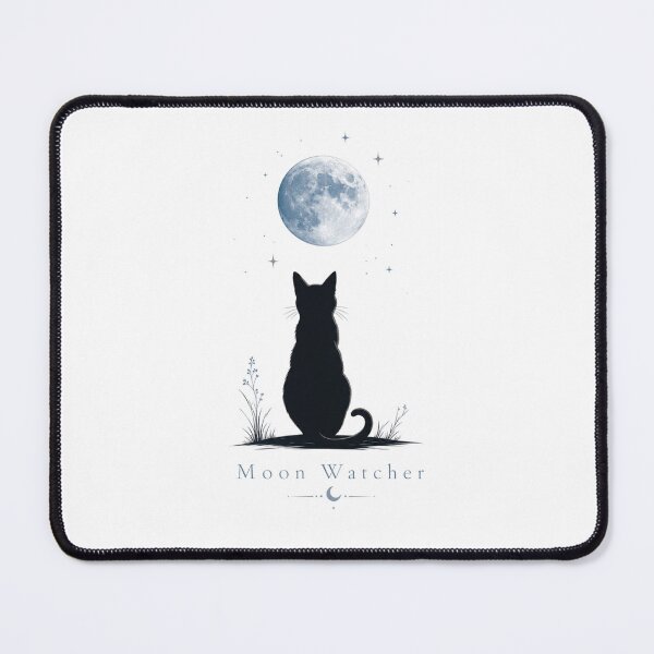 Item preview, Moon Watcher Black Cat Dad Minimalist Kawaii T-Shirt designed and sold by Ashley critters.