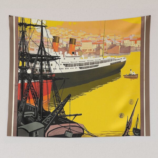 Item preview, 1920s Marseille Vintage Travel Advert designed and sold by Dimensionality.