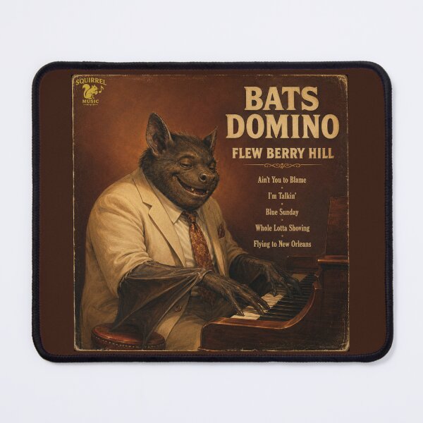 Item preview, Bats Domino Piano Rhythm Classic Retro Album Parody designed and sold by MissTerryWoman.