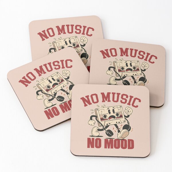 Item preview, No Music No Mood Vintage Cassette  designed and sold by CamaleonDesigns.