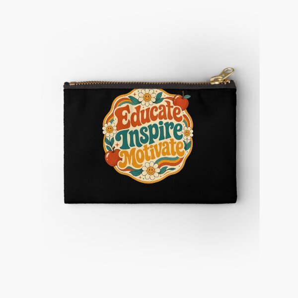 Item preview, Educate Inspire Motivate Retro Groovy Teacher designed and sold by FreshPixelArt.