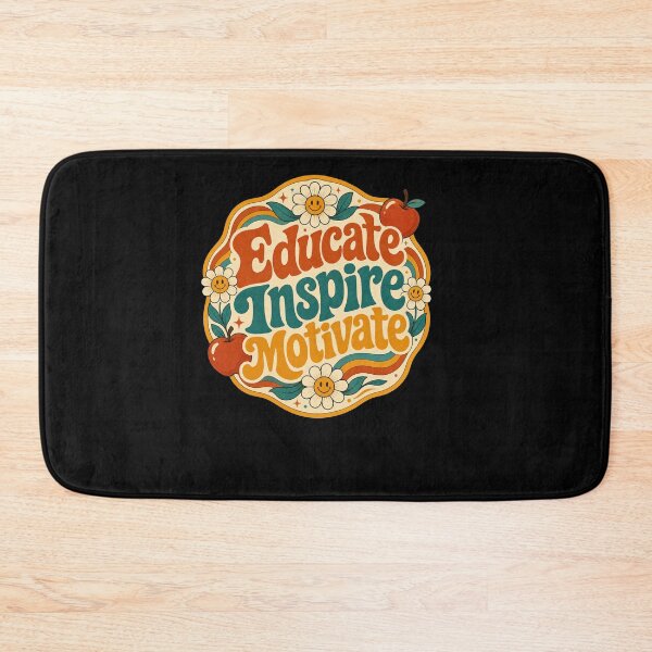 Item preview, Educate Inspire Motivate Retro Groovy Teacher designed and sold by FreshPixelArt.
