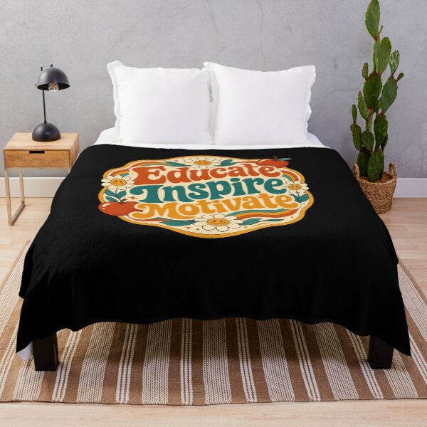 Item preview, Educate Inspire Motivate Retro Groovy Teacher designed and sold by FreshPixelArt.