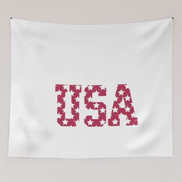 Item preview, Vintage USA Patriotic Stars Athletic Block Typography designed and sold by Paper Drip.
