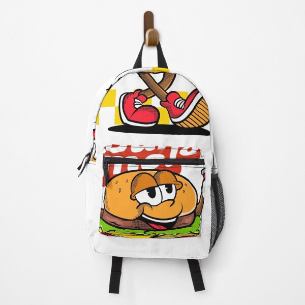 Item preview, ¡Hora de la hamburguesa! Divertida mascota de hamburguesa de dibujos animados con refresco. Comida rápida retro. designed and sold by sanwr.