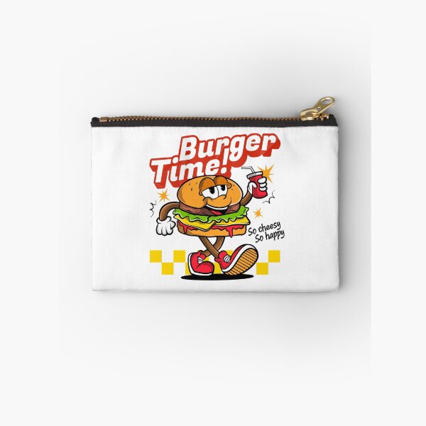 Item preview, Burger Time! Funny Cartoon Burger Mascot with Soda Retro Fast Food designed and sold by sanwr.