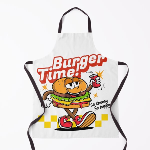 Item preview, Burger Time! Funny Cartoon Burger Mascot with Soda Retro Fast Food designed and sold by sanwr.