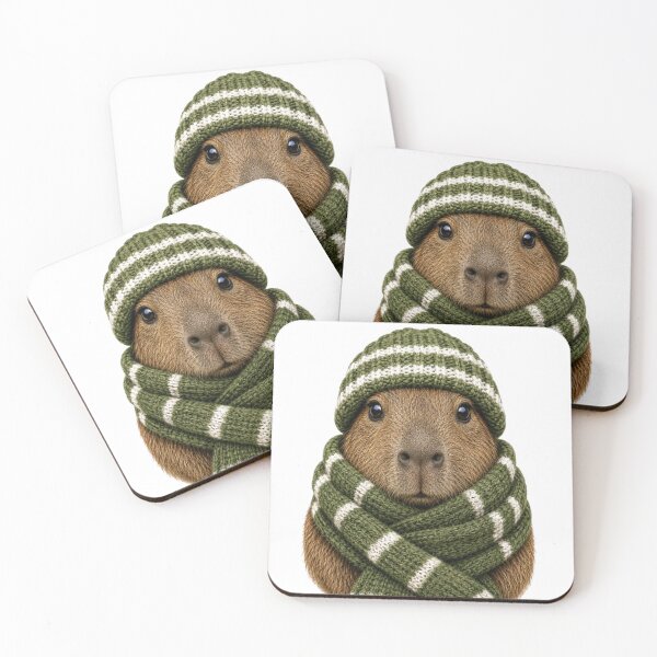 Item preview, Cozy Capybara Winter designed and sold by Snurly.