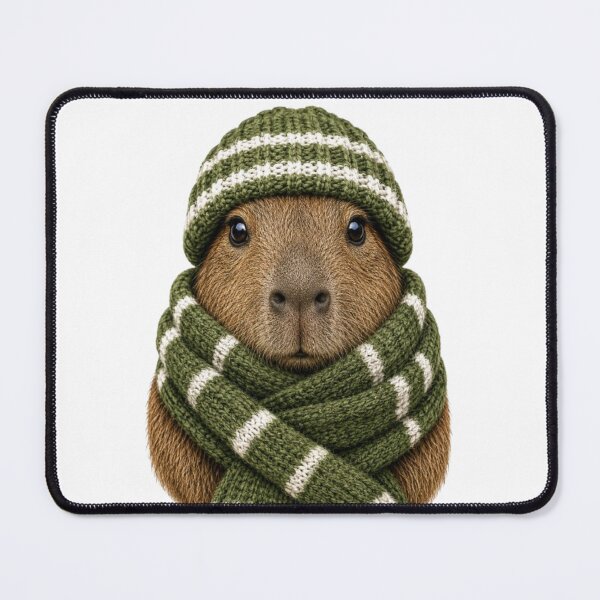 Item preview, Cozy Capybara Winter designed and sold by Snurly.