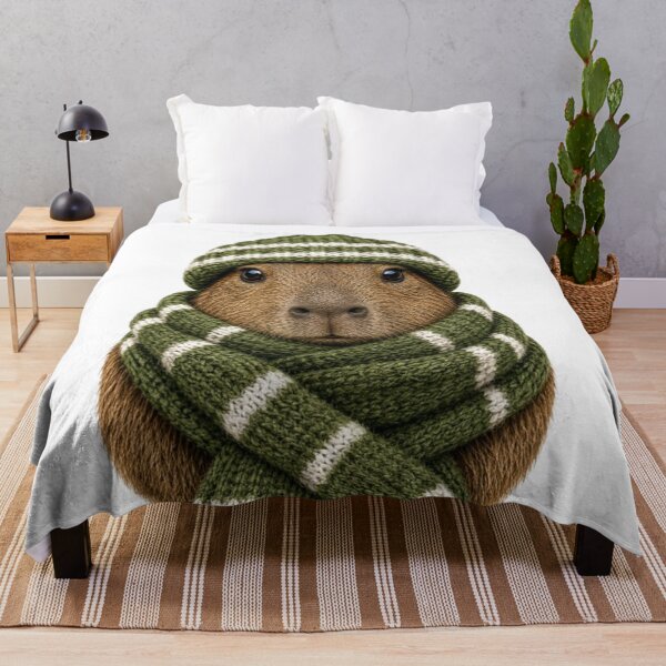 Item preview, Cozy Capybara Winter designed and sold by Snurly.