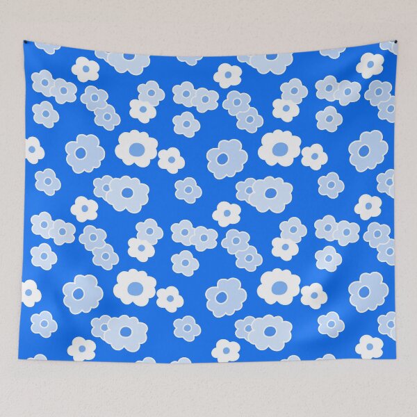Item preview, Blue Cartoon Floral  designed and sold by Sharon Schwalbe.