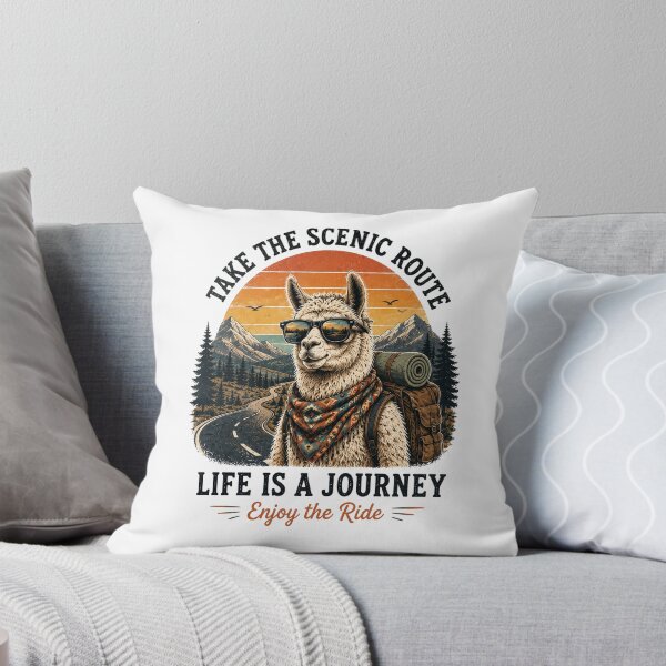 Item preview, Take The Scenic Route Llama Life Is A Journey designed and sold by TSshirtShoppe.