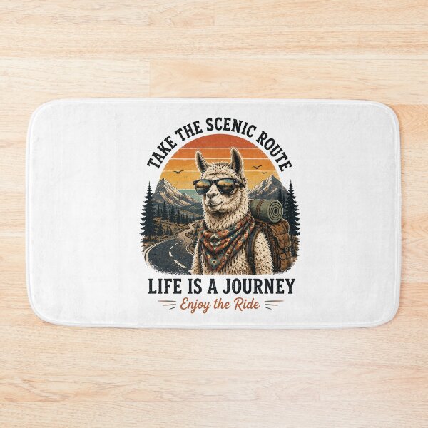 Item preview, Take The Scenic Route Llama Life Is A Journey designed and sold by TSshirtShoppe.