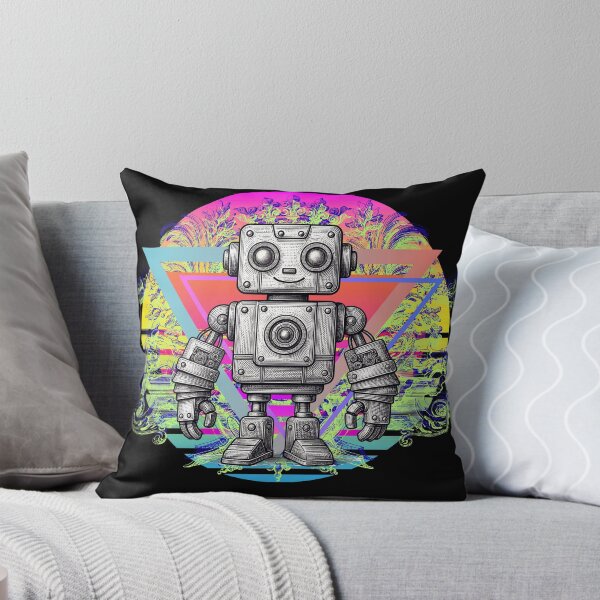 Item preview, Retro Synthwave Robot Vintage Cyberpunk Graphic designed and sold by Side By Side Studio.
