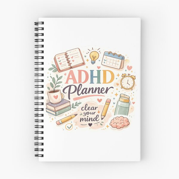 Item preview, ADHD Planner | Cute Neurodivergent Productivity Design | Executive Function, Focus & Mental Wellness Sticker designed and sold by Pixanova.