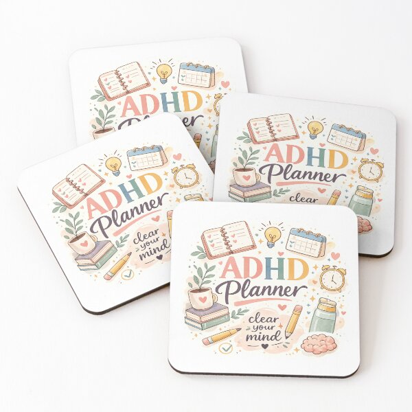 Item preview, ADHD Planner | Cute Neurodivergent Productivity Design | Executive Function, Focus & Mental Wellness Sticker designed and sold by Pixanova.