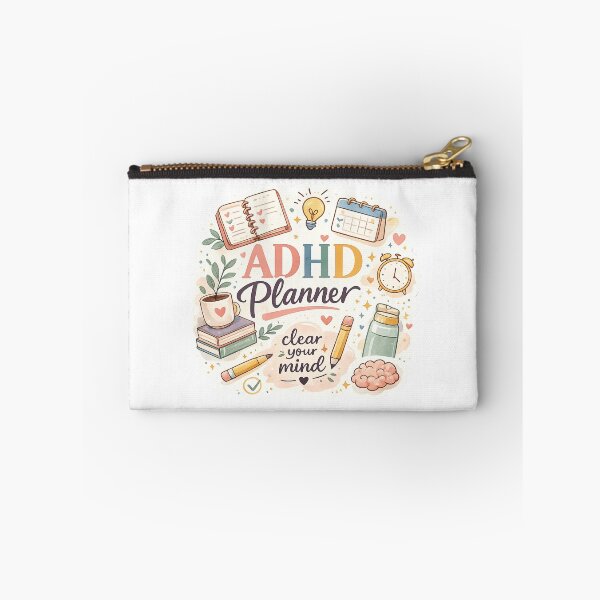 Item preview, ADHD Planner | Cute Neurodivergent Productivity Design | Executive Function, Focus & Mental Wellness Sticker designed and sold by Pixanova.