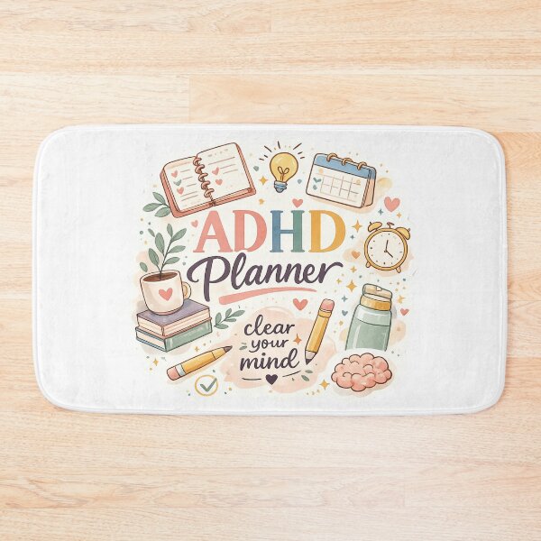 Item preview, ADHD Planner | Cute Neurodivergent Productivity Design | Executive Function, Focus & Mental Wellness Sticker designed and sold by Pixanova.