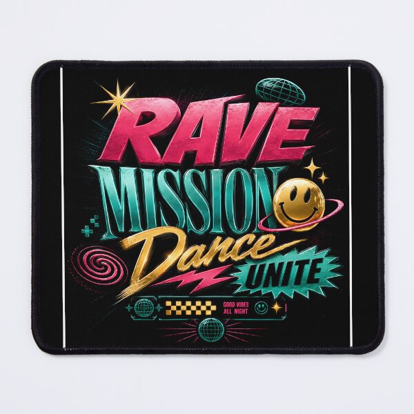 Item preview, Rave Mission Dance Unite – Retro Festival Vibes for true EDM & Techno fans designed and sold by Peter Kaul.